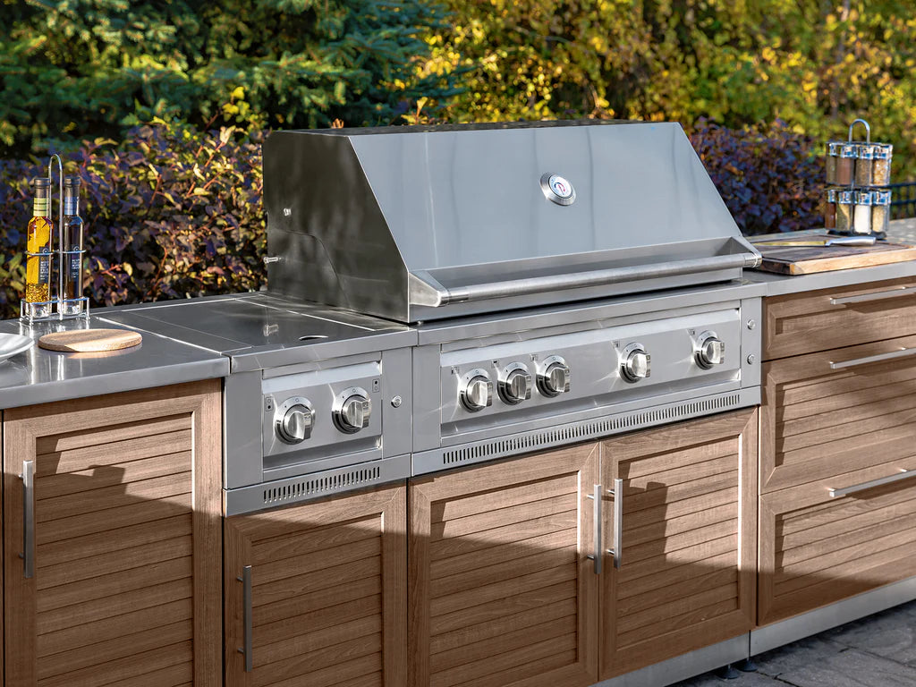 Drop‑In Outdoor Side Burner – 12,000 BTU Brass Burner, Stainless Steel